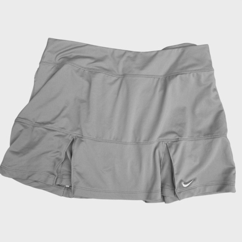 Nike Court Dri-FIT Womens Grey Green Tennis Skirt Skort Size M Activewear